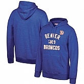 Denver Broncos Mitchell & Ness Team History Pullover Hoodie Blue,baseball caps,new era cap wholesale,wholesale hats